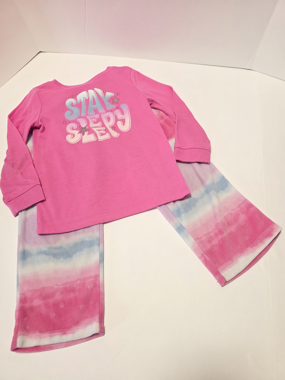 wonder nation Pink & Multicolor Girls Pajama Set - Rainbow Star Graphics - Picture 5 of 13